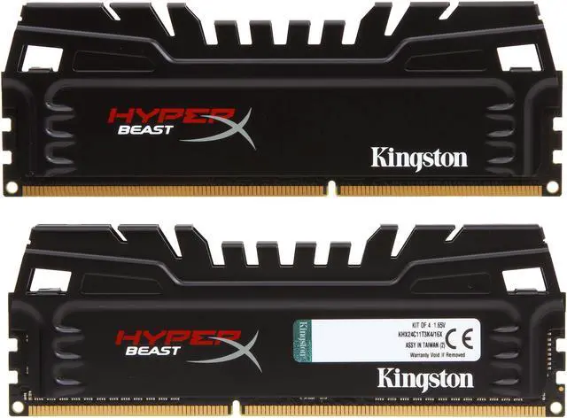 Alt view image 2 of 3 - HyperX Beast 16GB (4 x 4GB) DDR3 2400 (PC3 19200) Desktop Memory Model KHX24C11T3K4/16X