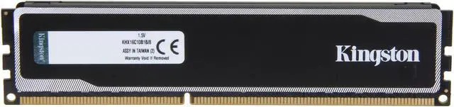 Alt view image 2 of 3 - HyperX Black Series 8GB DDR3 1600 (PC3 12800) Desktop Memory Model KHX16C10B1B/8