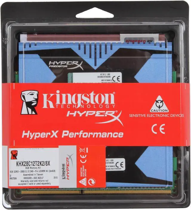 Alt view image 3 of 3 - HyperX Predator Series 8GB (2 x 4GB) DDR3 2800 Desktop Memory Model KHX28C12T2K2/8X