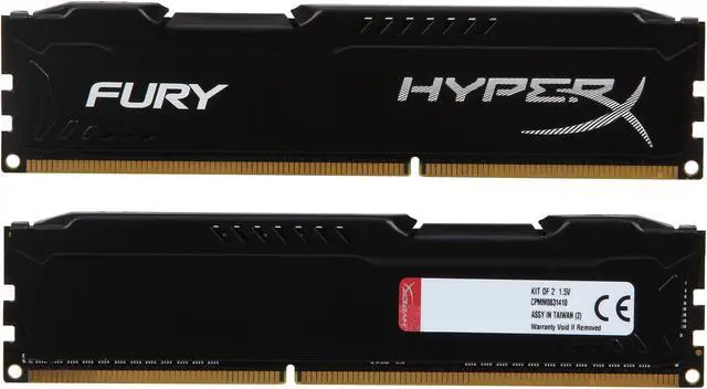 Alt view image 2 of 3 - HyperX FURY 8GB (2 x 4GB) DDR3 1333 (PC3 10600) Desktop Memory Model HX313C9FBK2/8
