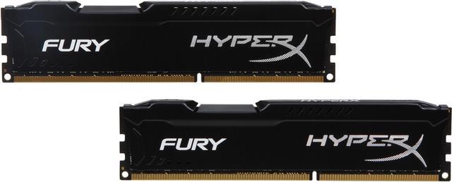 HyperX FURY 16GB (2 x 8GB) DDR3 1600 (PC3 12800) Desktop Memory Model  HX316C10FBK2/16