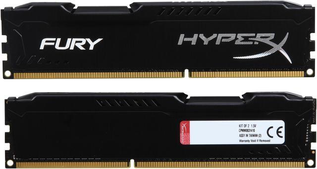 HyperX FURY 8GB (2 x 4GB) DDR3 1600 (PC3 12800) Desktop Memory Model  HX316C10FBK2/8