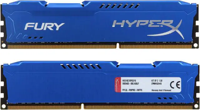 Alt view image 2 of 3 - HyperX FURY 16GB (2 x 8GB) DDR3 1600 (PC3 12800) Desktop Memory Model HX316C10FK2/16