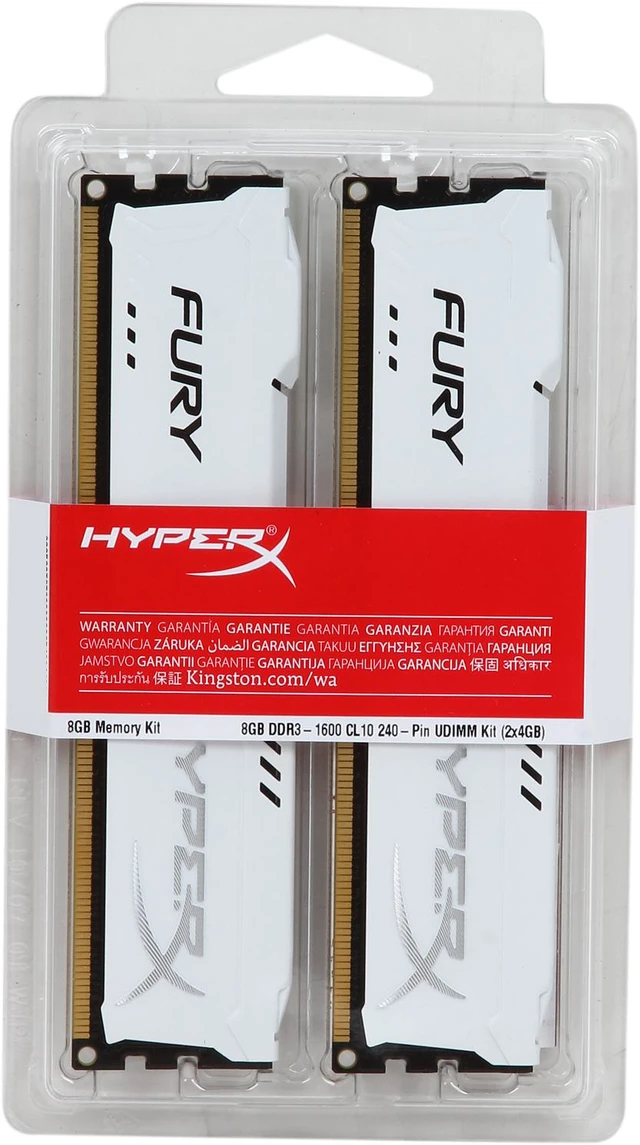 HyperX FURY 8GB (2 x 4GB) DDR3 1600 (PC3 12800) Desktop Memory