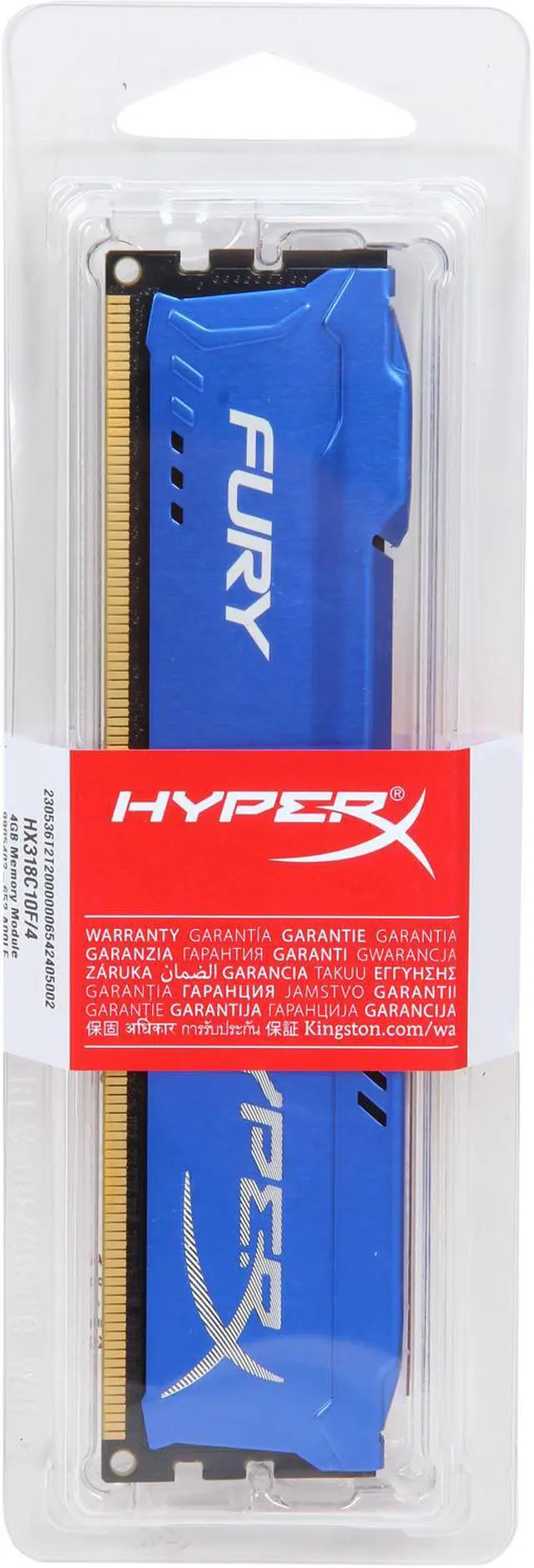 Alt view image 2 of 2 - HyperX FURY 4GB DDR3 1866 Desktop Memory Model HX318C10F/4