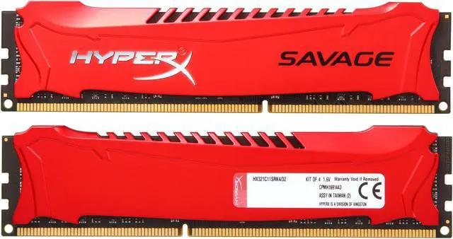 Alt view image 2 of 3 - HyperX Savage 32GB (4 x 8GB) DDR3 2133 (PC3 17000) Desktop Memory Model HX321C11SRK4/32