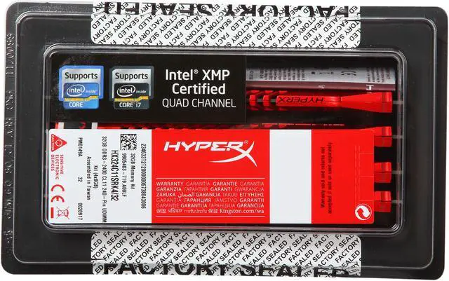 Alt view image 3 of 3 - HyperX Savage 32GB (4 x 8GB) DDR3 2400 (PC3 19200) Desktop Memory Model HX324C11SRK4/32