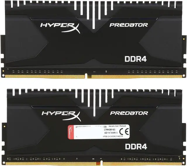Alt view image 2 of 3 - HyperX 16GB (4 x 4GB) DDR4 2666 (PC4 21300) Desktop Memory Model HX426C13PB2K4/16