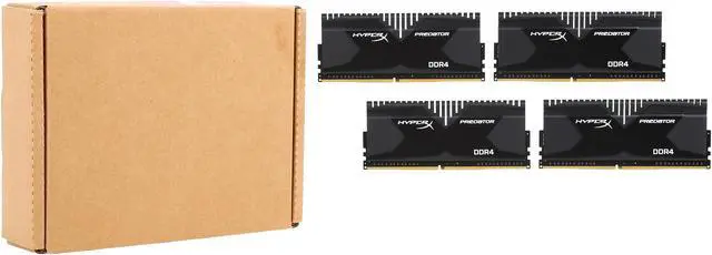 Alt view image 3 of 3 - HyperX 16GB (4 x 4GB) DDR4 2666 (PC4 21300) Desktop Memory Model HX426C13PB2K4/16