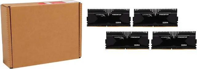 Alt view image 3 of 3 - HyperX 16GB (4 x 4GB) DDR4 3000 (PC4 24000) Desktop Memory Model HX430C15PB2K4/16