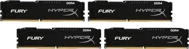 Main image of HyperX FURY 16GB (4 x 4GB) Unbuffered DDR4 2133 (PC4 17000) Compatible with Intel X99 chipset Memory Kit Model HX421C14FBK4/16
