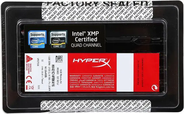 Alt view image 3 of 3 - HyperX FURY 16GB (4 x 4GB) Unbuffered DDR4 2133 (PC4 17000) Compatible with Intel X99 chipset Memory Kit Model HX421C14FBK4/16