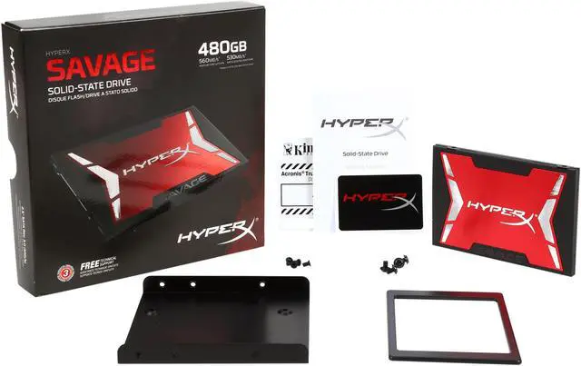 Alt view image 5 of 5 - HyperX Savage 2.5" 480GB SATA III Internal Solid State Drive (SSD) SHSS37A/480G