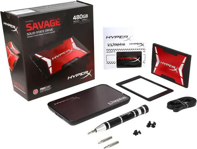 Alt view image 13 of 13 - HyperX Savage 2.5" 480GB SATA III Internal SSD (w/ Upgrade Bundle Kit) SHSS3B7A/480G