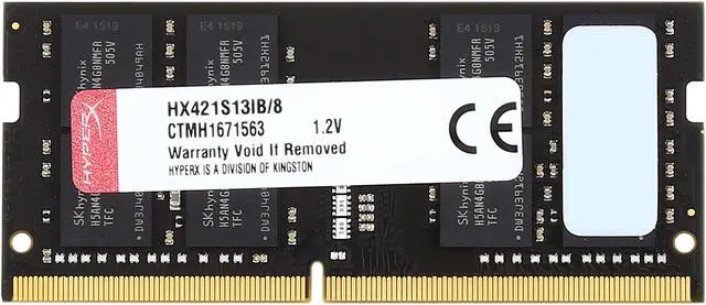 Alt view image 2 of 3 - HyperX Impact 8GB 260-Pin DDR4 SO-DIMM DDR4 2133 (PC4 17000) Laptop Memory Model HX421S13IB/8