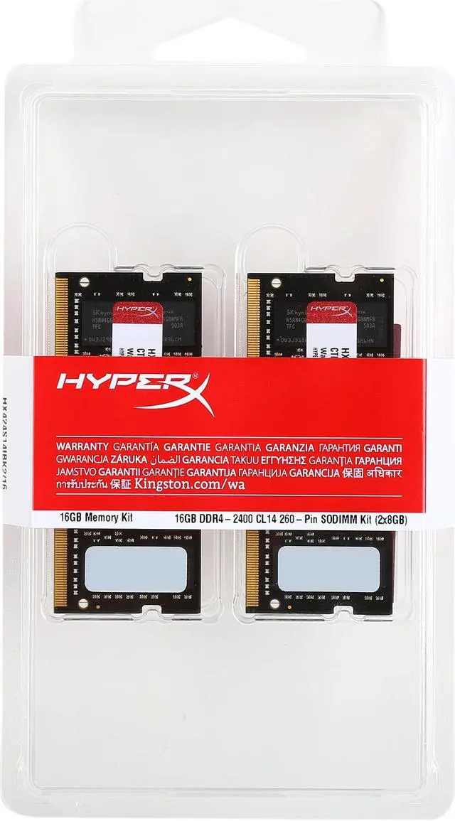 Alt view image 3 of 3 - HyperX Impact 16GB (2 x 8GB) 260-Pin DDR4 SO-DIMM DDR4 2400 (PC4 19200) Laptop Memory Model HX424S14IBK2/16