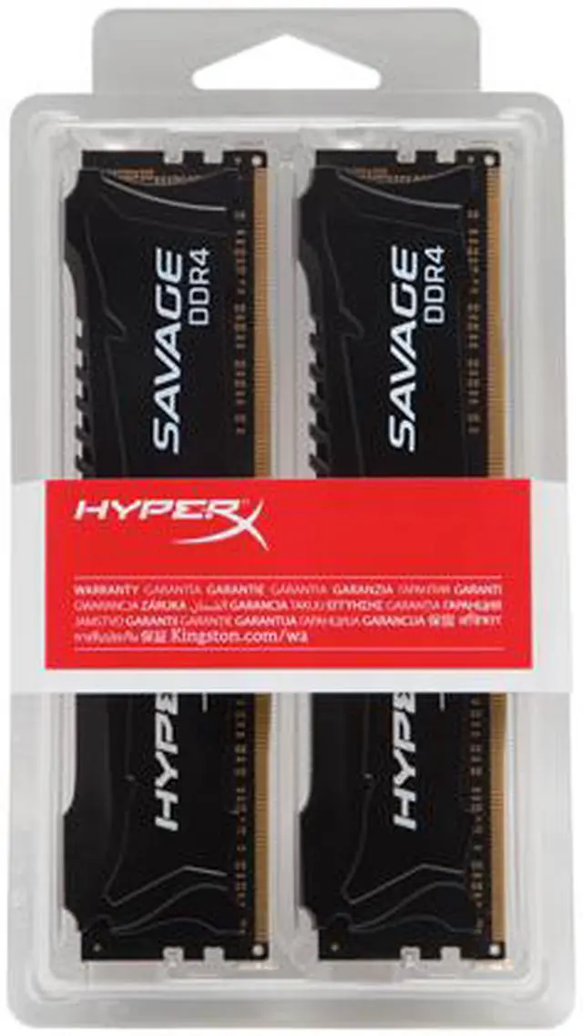 Alt view image 3 of 3 - HyperX Savage 16GB (2 x 8GB) DDR4 3000 RAM (Desktop Memory) CL15 XMP Black DIMM (288-Pin) HX430C15SB2K2/16