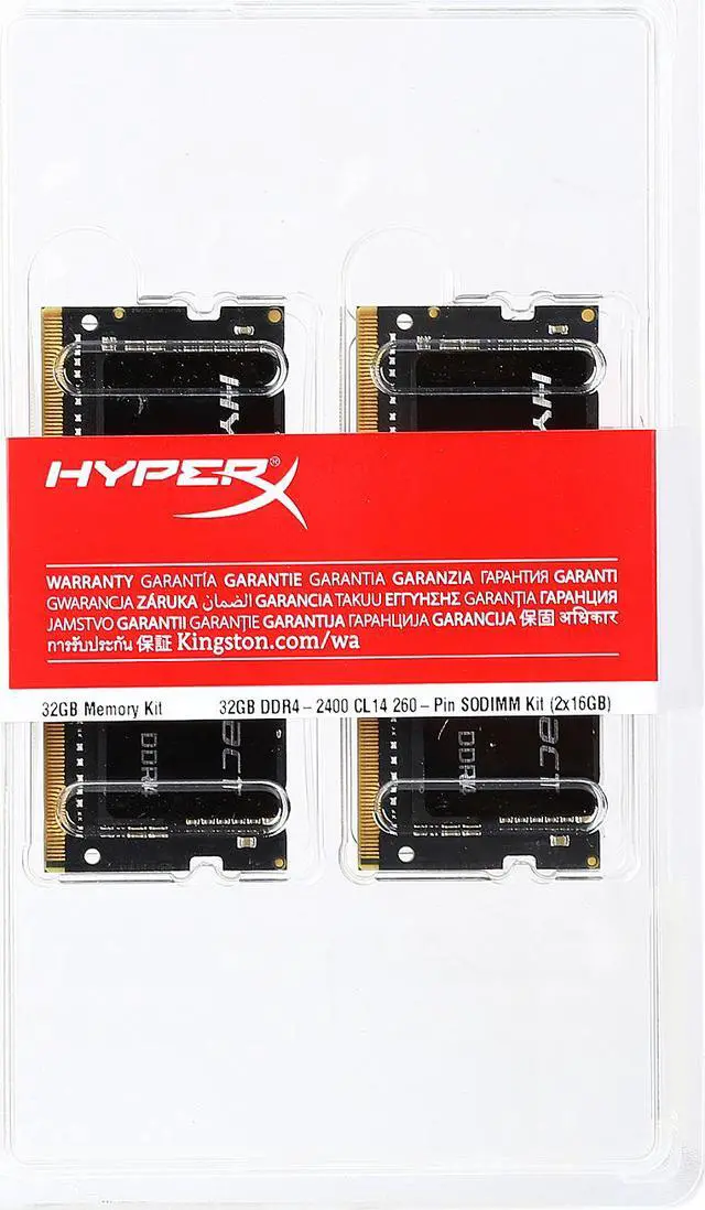 Alt view image 3 of 3 - HyperX Impact 260-Pin DDR4 SO-DIMM DDR4 2400 (PC4 19200) Laptop Memory Model HX424S14IBK2/32