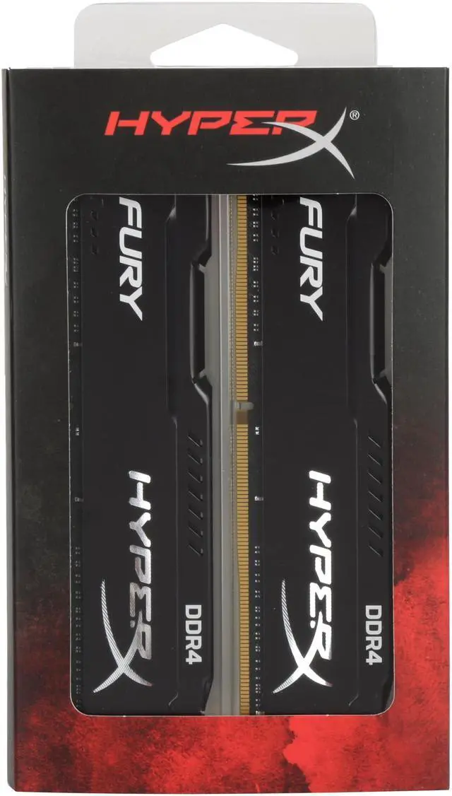 Alt view image 3 of 3 - HyperX Fury 16GB (2 x 8GB) DDR4 2666 RAM (Desktop Memory) CL15 1.2V XMP Black DIMM (288-Pin) Sleeved HX426C15FBK2/16-SLV