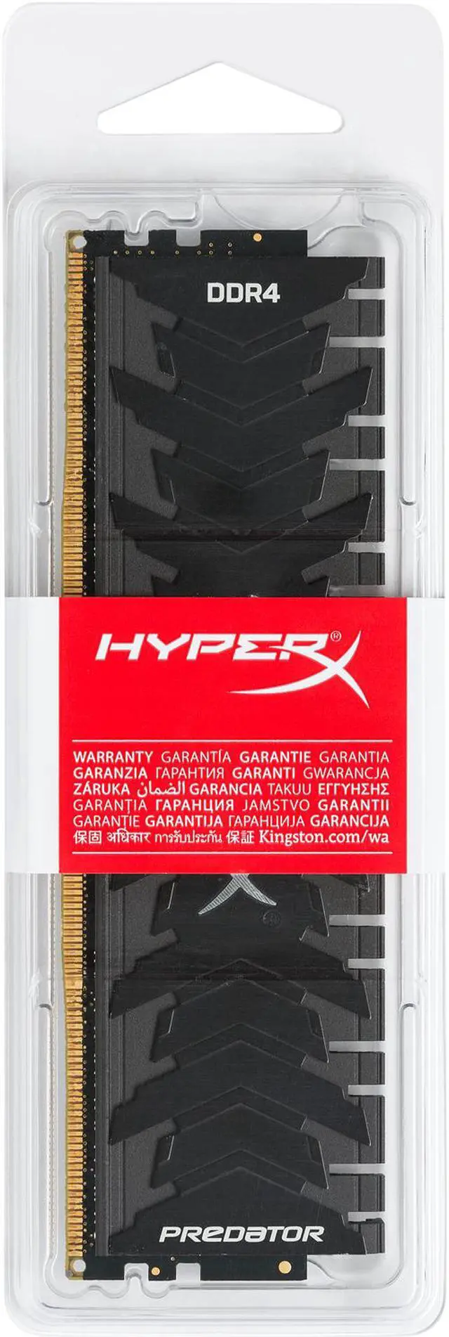 Alt view image 4 of 4 - HyperX Predator 16GB (1 x 16GB) DDR4 2400MHz DRAM (Desktop Memory) CL12 1.35V Black DIMM (288-pin) HX424C12PB3/16 (Intel XMP)