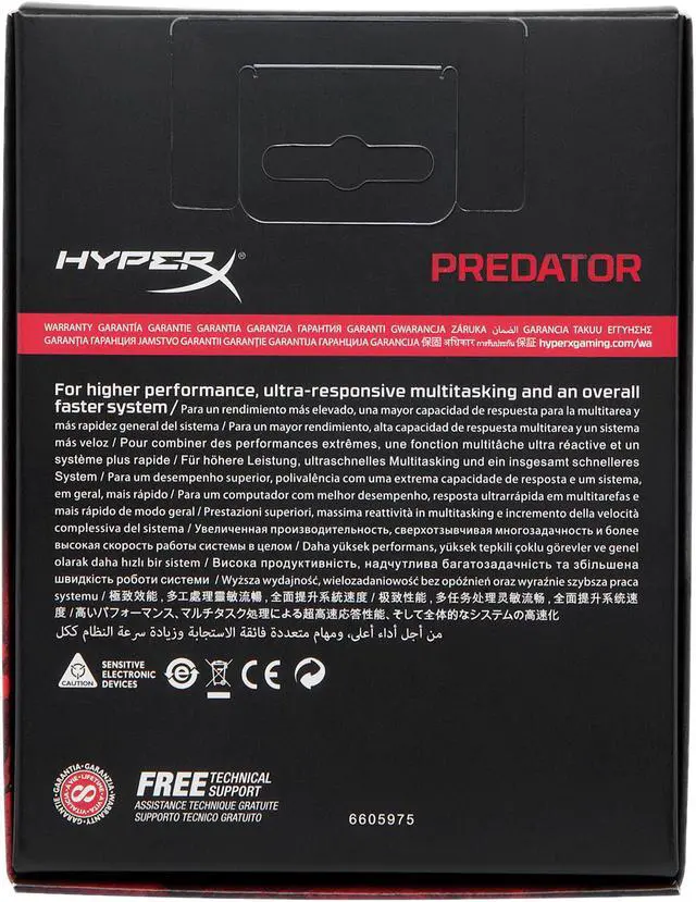 Alt view image 5 of 5 - HyperX Predator 16GB (2 x 8GB) DDR4 2666MHz DRAM (Desktop Memory) CL13 1.35V Black DIMM (288-pin) HX426C13PB3K2/16 (Intel XMP)