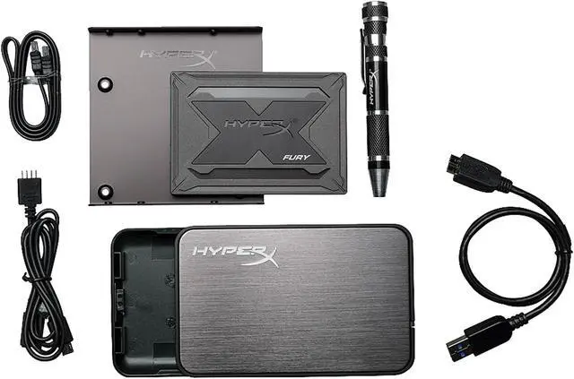 Alt view image 6 of 6 - HyperX Fury RGB SSD Bundle 2.5" 960GB SATA III 3D TLC SHFR200B/960G