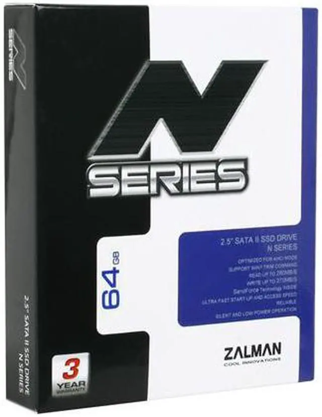 Main image of Zalman N Series 2.5" 64GB SATA II MLC Internal Solid State Drive (SSD) SSD0064N1