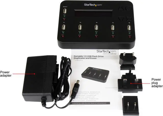 Alt view image 4 of 4 - StarTech.com USBDUP15 6 - USB A (4 pin) Female Standalone 1:5 USB Flash Drive Duplicator and Eraser – Flash Drive Copier
