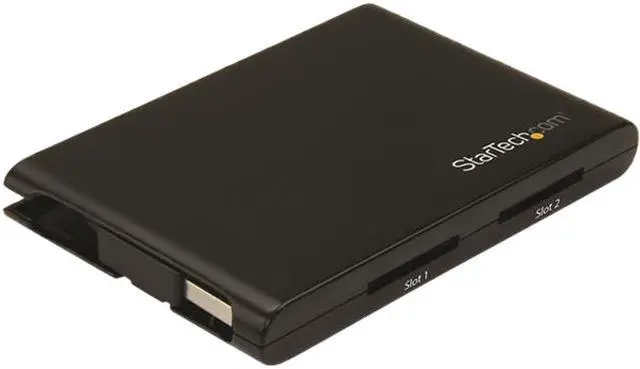 Main image of StarTech 2SD4FCRU3 Dual-Slot SD Card Reader/Writer - USB 3.0 - SD 4.0, UHS II - Portable SD/SDHC/SDXC Card Reader/Writer with UHS-II