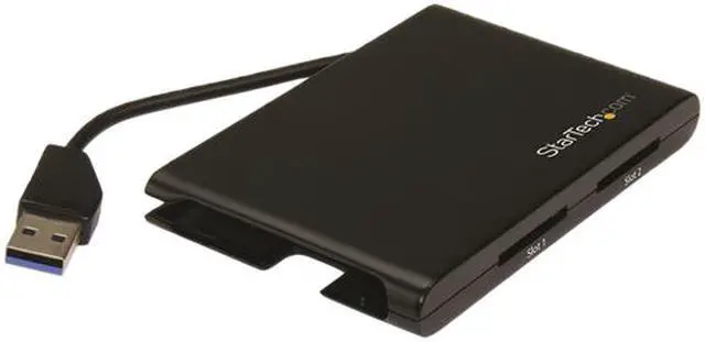 Alt view image 3 of 4 - StarTech 2SD4FCRU3 Dual-Slot SD Card Reader/Writer - USB 3.0 - SD 4.0, UHS II - Portable SD/SDHC/SDXC Card Reader/Writer with UHS-II