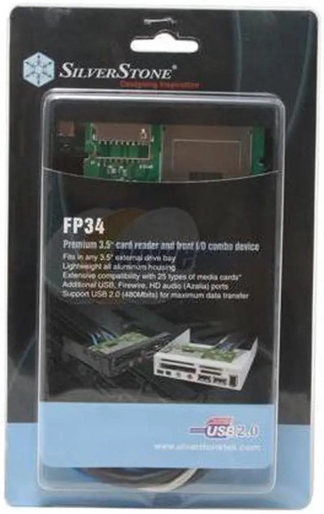 Alt view image 4 of 4 - Silverstone FP34-B USB 2.0 Card Reader