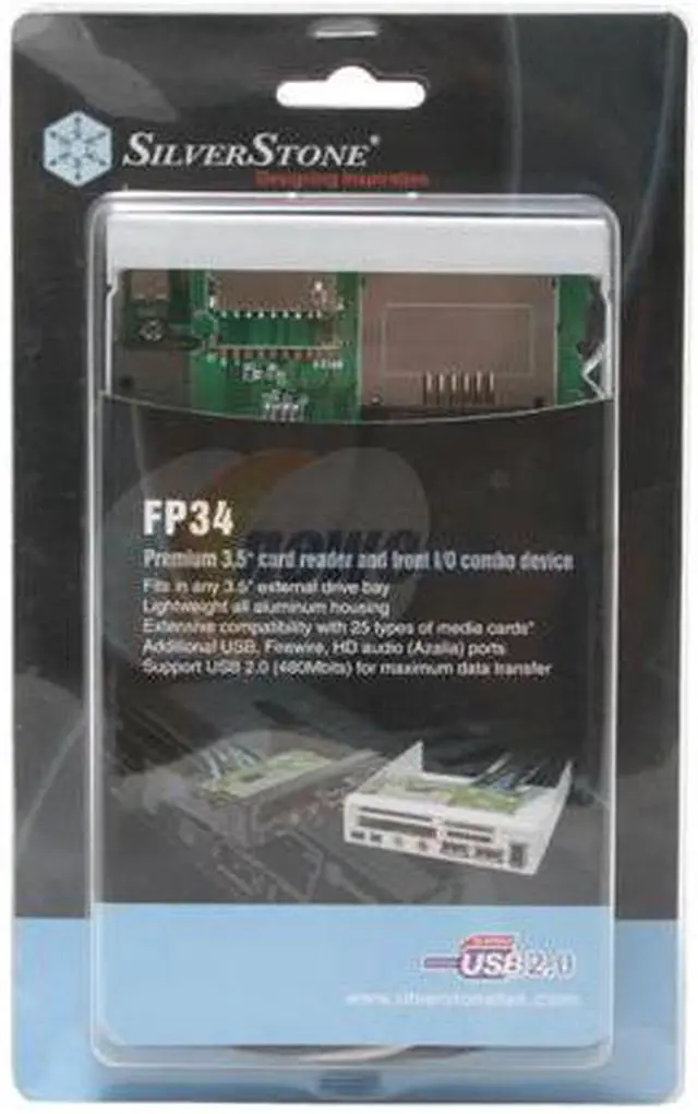 Alt view image 4 of 4 - Silverstone FP34-S USB 2.0 Card Reader