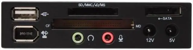 Alt view image 2 of 6 - Silverstone FP35B USB 2.0 Card Reader with extra silver front panel