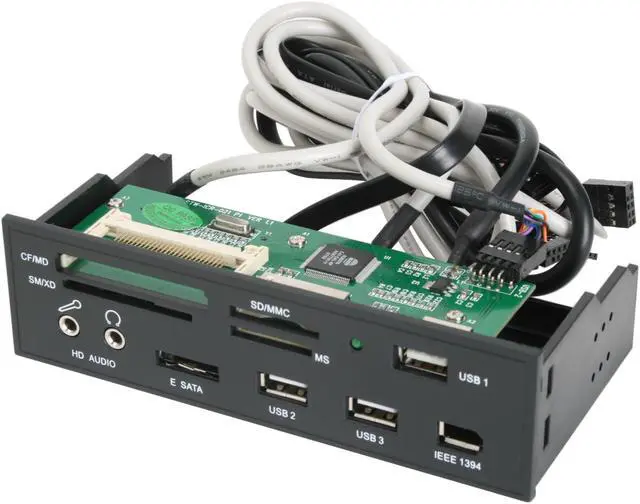 Main image of nMEDIAPC ZE-C98 All-in-one USB 2.0 Card Reader with USB/ IEEE 1394/ e-SATA Port/ HD Audio Ports