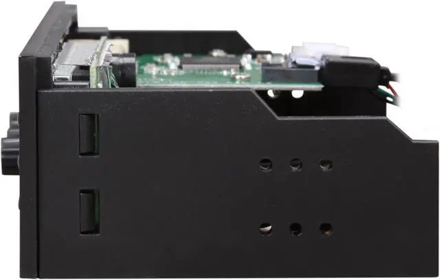 Alt view image 3 of 5 - nMEDIAPC Black 5.25" USB 2.0 Card Reader w/e-SATA & 4 Channels Multi Fan Controller in LCD Display