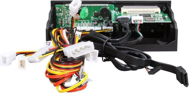 Alt view image 4 of 5 - nMEDIAPC Black 5.25" USB 2.0 Card Reader w/e-SATA & 4 Channels Multi Fan Controller in LCD Display