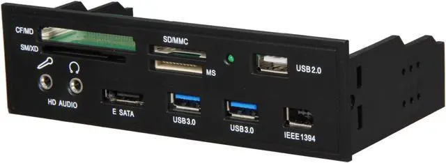 Main image of nMEDIAPC ZE-C198 All-in-one USB Card Reader with USB 3.0/IEEE 1394/e-SATA Port/HD Audio Ports