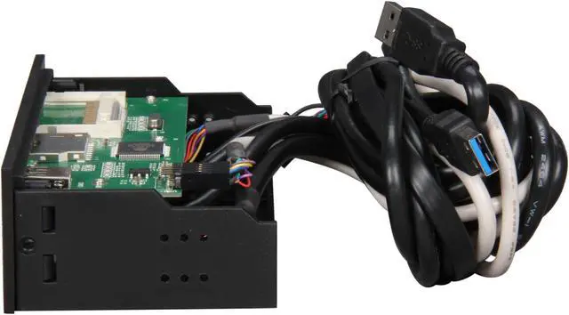 Alt view image 3 of 6 - nMEDIAPC ZE-C198 All-in-one USB Card Reader with USB 3.0/IEEE 1394/e-SATA Port/HD Audio Ports