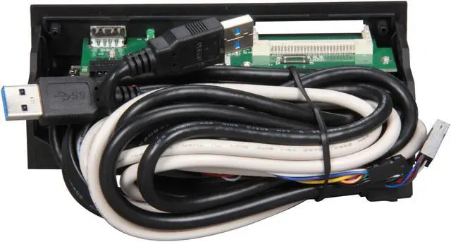 Alt view image 4 of 6 - nMEDIAPC ZE-C198 All-in-one USB Card Reader with USB 3.0/IEEE 1394/e-SATA Port/HD Audio Ports