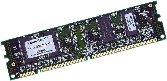 Main image of Kingston ValueRAM 128MB PC 133 Desktop Memory Model KVR133X64C3/128 - OEM