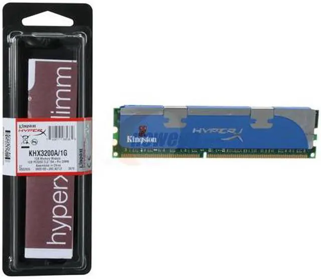 Alt view image 3 of 3 - HyperX 1GB DDR 400 (PC 3200) Desktop Memory Model KHX3200A/1G
