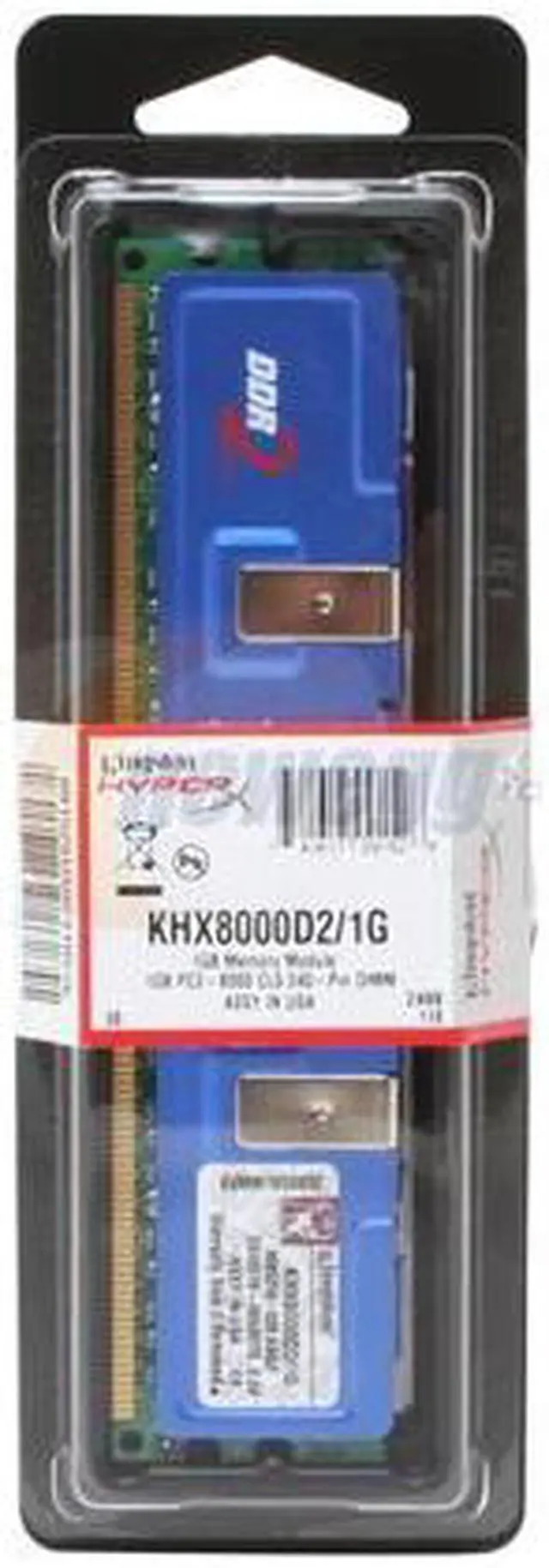 Main image of HyperX 1GB DDR2 1000 (PC2 8000) Desktop Memory Model KHX8000D2/1G