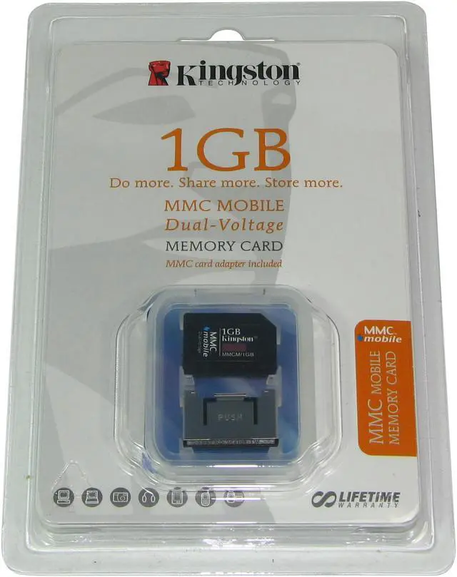 Alt view image 2 of 2 - Kingston 1GB MultiMedia Mobile (MMC mobile) Flash Card Model MMCM/1GB