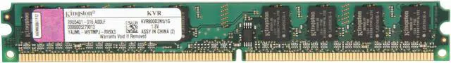 Main image of Kingston 1GB DDR2 800 (PC2 6400) Desktop Memory Model KVR800D2N5/1G