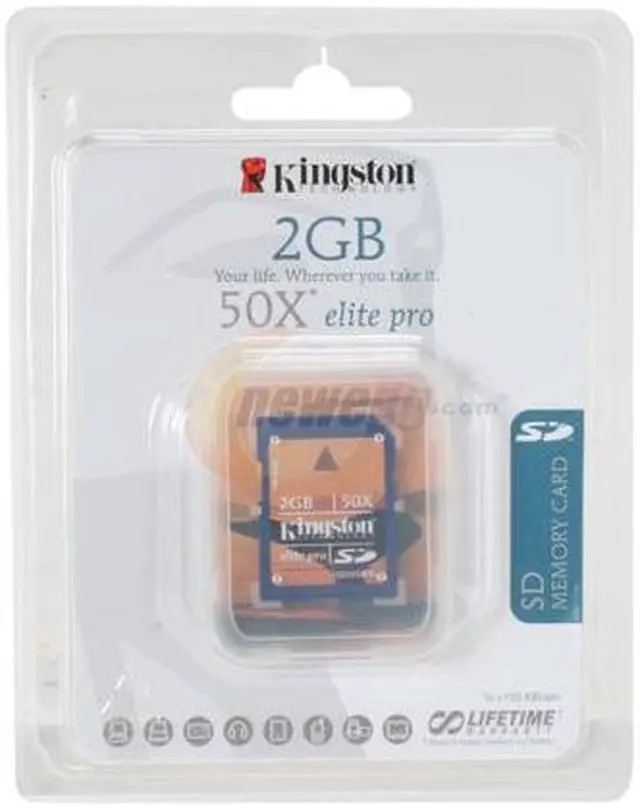 Alt view image 2 of 2 - Kingston Elite Pro 2GB Secure Digital (SD) Flash Card Model SD/2GB-S