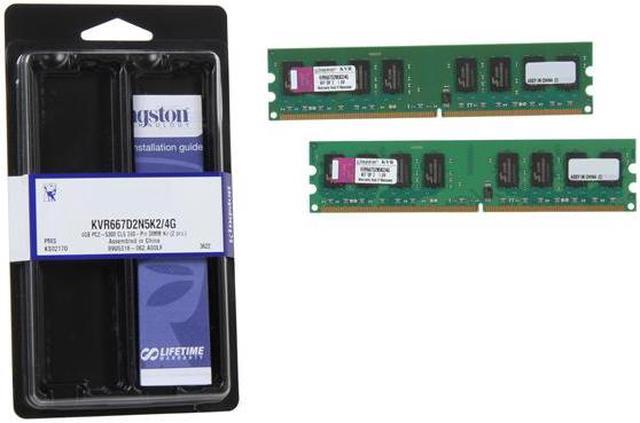 Kingston 4GB (2 x 2GB) DDR2 667 (PC2 5300) Dual Channel Kit