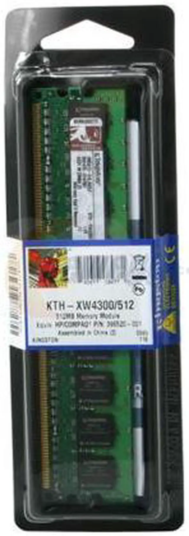 Alt view image 2 of 2 - Kingston 512MB 240-Pin DDR2 SDRAM Unbuffered DDR2 667 (PC2 5300) System Specific Memory For HP/Compaq Model KTH-XW4300/512