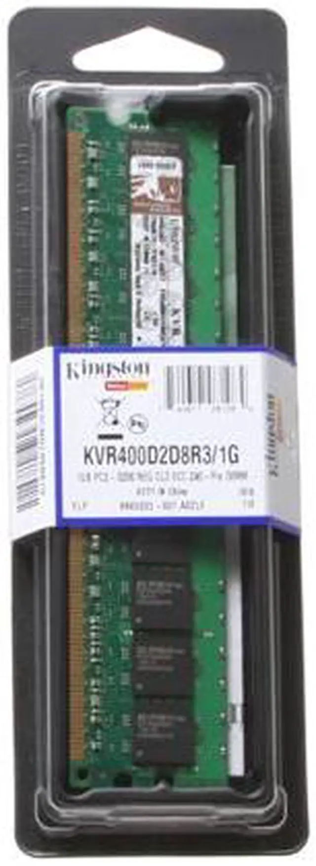 Main image of Kingston 1GB ECC Registered DDR2 400 (PC2 3200) Server Memory Model KVR400D2D8R3/1G