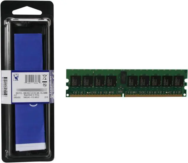 Alt view image 3 of 3 - Kingston ValueRAM 2GB ECC Registered DDR2 400 (PC2 3200) Server Memory Model KVR400D2D8R3/2G