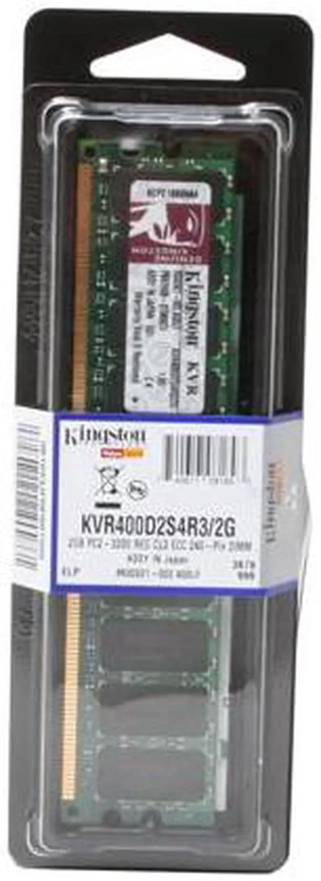 Main image of Kingston ValueRAM 2GB ECC Registered DDR2 400 (PC2 3200) Server Memory Model KVR400D2S4R3/2G